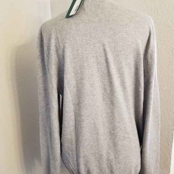 NWT Hawker Rye Cotton Cashmere VNeck Sweater  SZ M - Picture 2 of 6